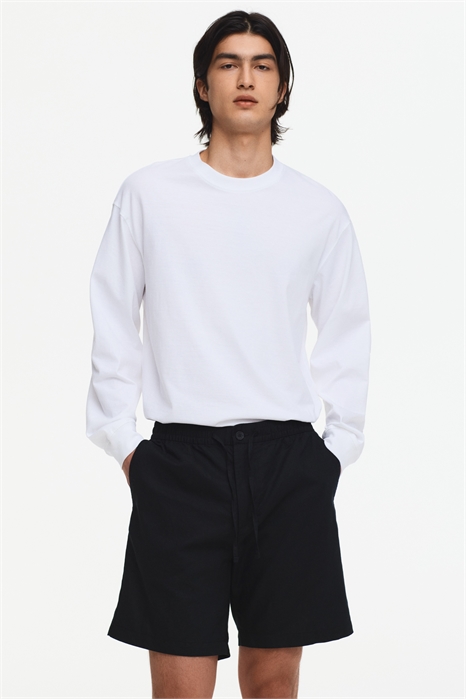 Шорты из смешанного льна с прямым кроем артикул 1321155003