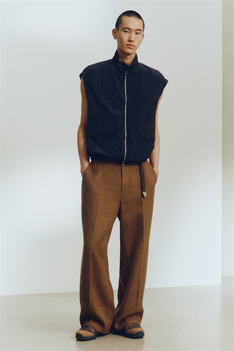 Брюки из льна свободного кроя артикул 1321681001