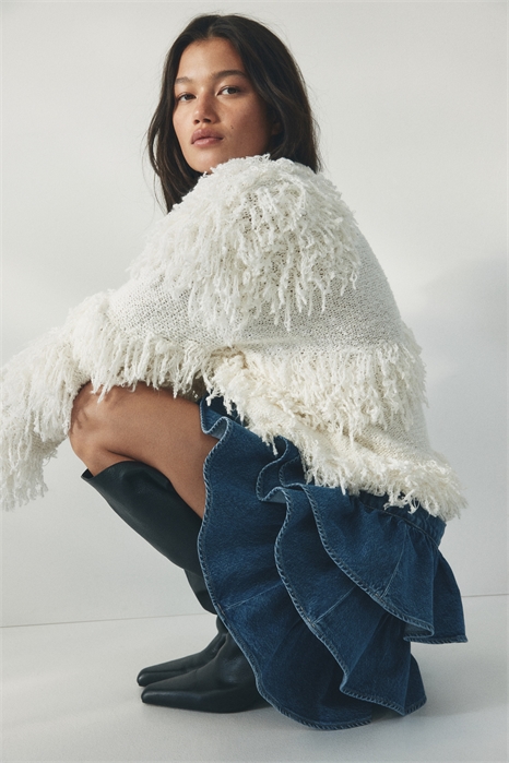 Многослойная джинсовая юбка артикул 1322265001