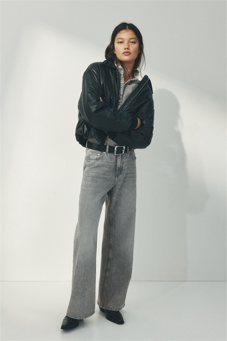 Джинсы с широкой талией артикул 1323075001