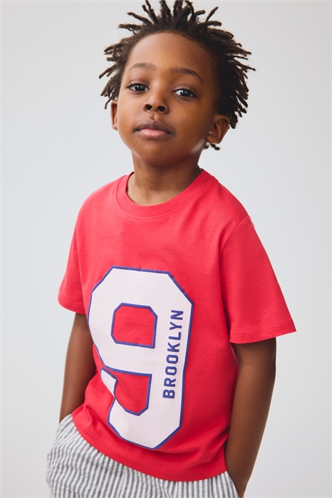 Хлопковая футболка с принтом артикул 1323877023