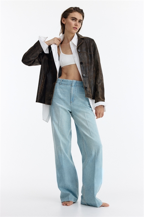 Джинсы с прямым кроем артикул 1325339004