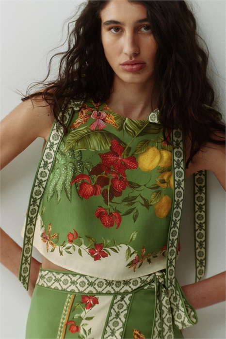 Укороченный топ с завязками артикул 1330069001