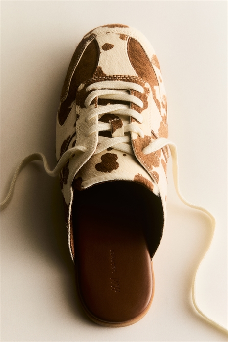 Кожаные туфли-мули в стиле кроссовок артикул 1331303001