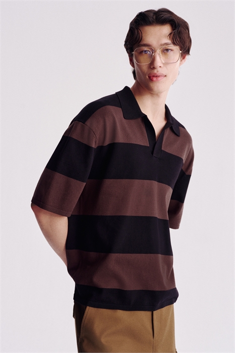 Рубашка-поло свободного кроя артикул 1331747002