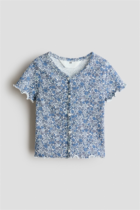 Топ с ребристой отделкой и пуговицами артикул 1332151002