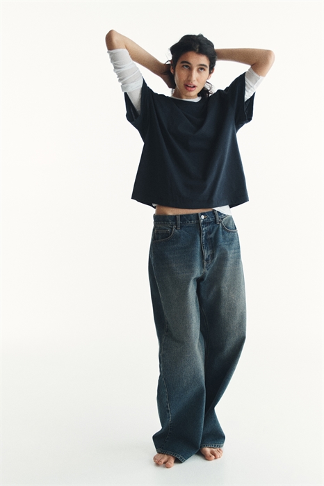 Хлопковая футболка свободного кроя артикул 1334068002