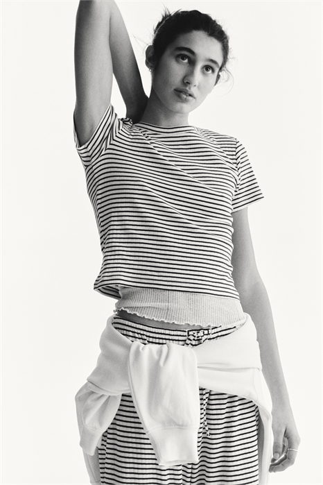 Футболка с ребристой текстурой артикул 1335166001