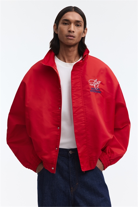 Свободная куртка из нейлона с вышитым мотивом артикул 1335855001