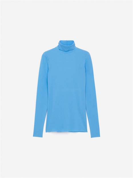 Хлопковый топ с рулонным вырезом артикул 1250377003