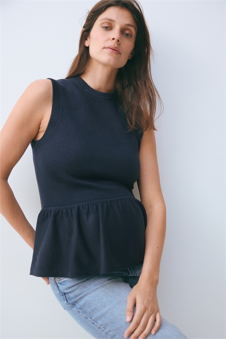 MAMA Топ с пеплумом из тонкой вязки артикул 1328525001