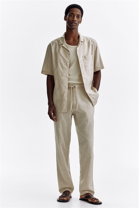 Брюки Regular Fit из льняной смеси артикул 1253401001