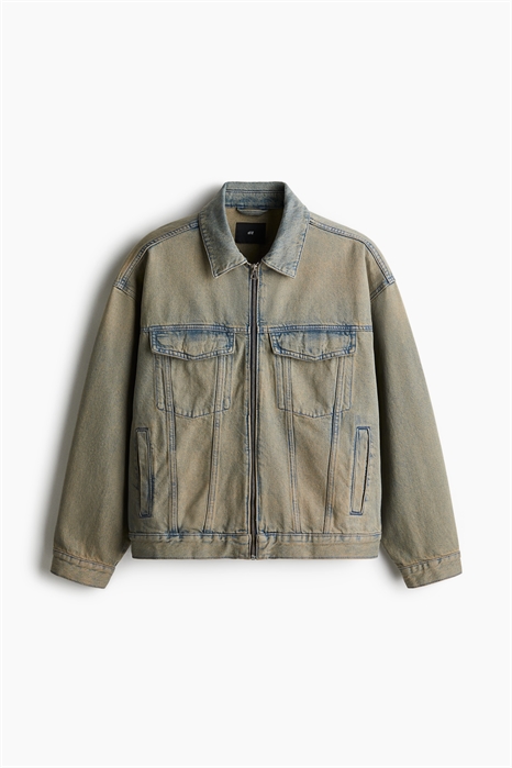 Джинсовая рабочая куртка свободного покроя артикул 1262273002