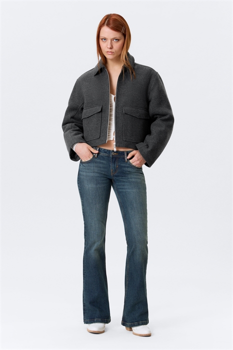 Обрезанный боксерский жакет на молнии артикул 1292080003