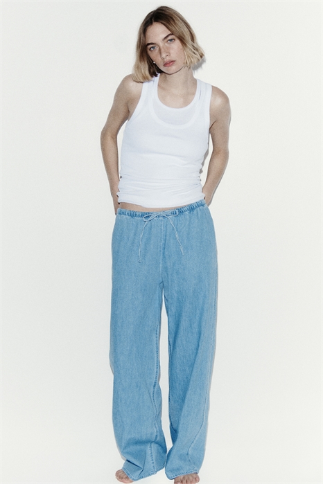 Джинсовые брюки на шнурке артикул 1324501003