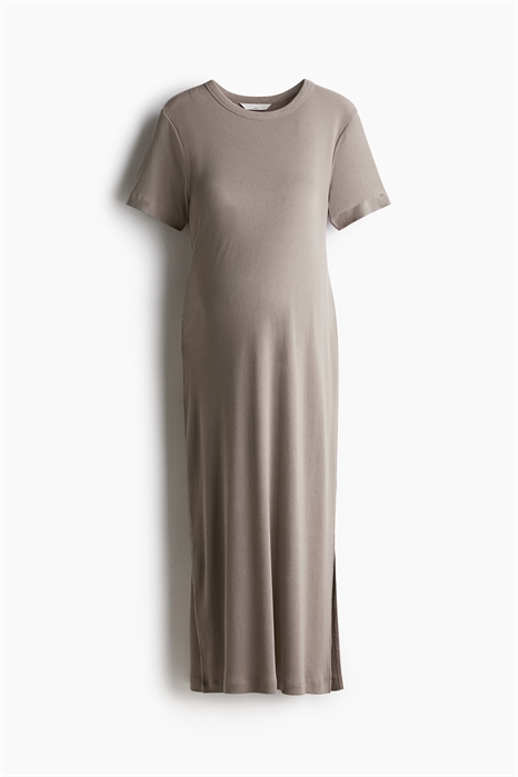 Платье-футболка с ребристой отделкой MAMA артикул 1233205005