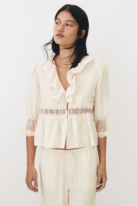 Блузка с кружевными деталями артикул 1296546001