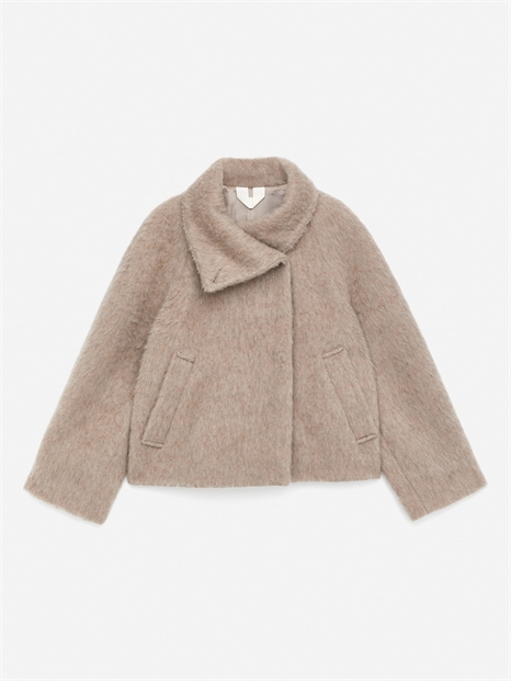 Куртка из смеси шерсти и альпака с вороненым вырезом артикул 1300210003