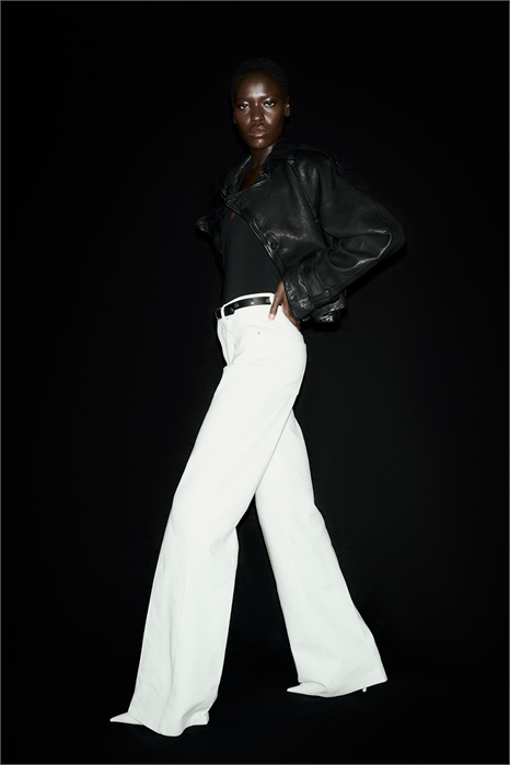 Брюки с поясом и расклешенными штанинами артикул 1321623001