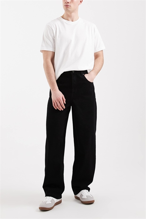 Широкие джинсы прямого кроя артикул 154693576