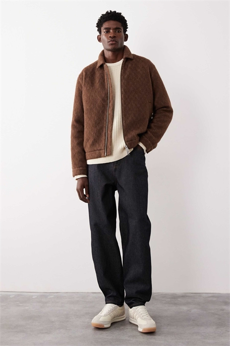 Куртка Харрингтон свободного кроя из смешанной шерсти артикул 149004463