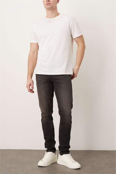 Джинсы с зауженным кроем артикул 150323735