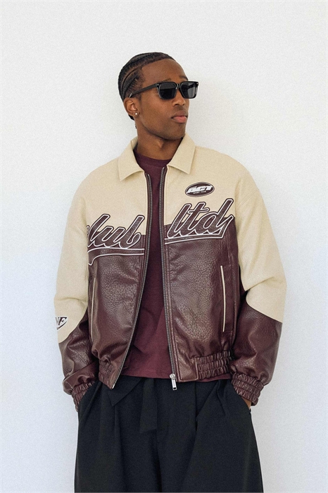 Куртка с цветовыми вставками под кожу артикул 155054895