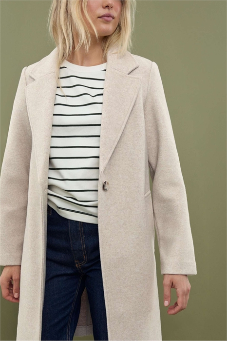 Мягкая на ощупь пуговица на пальто из миди артикул 149392709