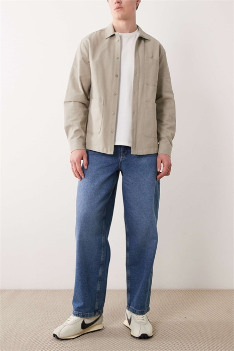 Широкие джинсы прямого кроя артикул 154693803