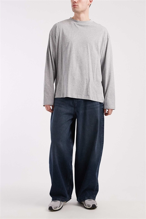 Джинсы-багги большого размера темно-синего цвета артикул 152117686