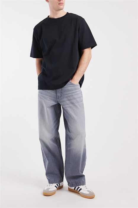 Широкие джинсы прямого кроя артикул 152117436