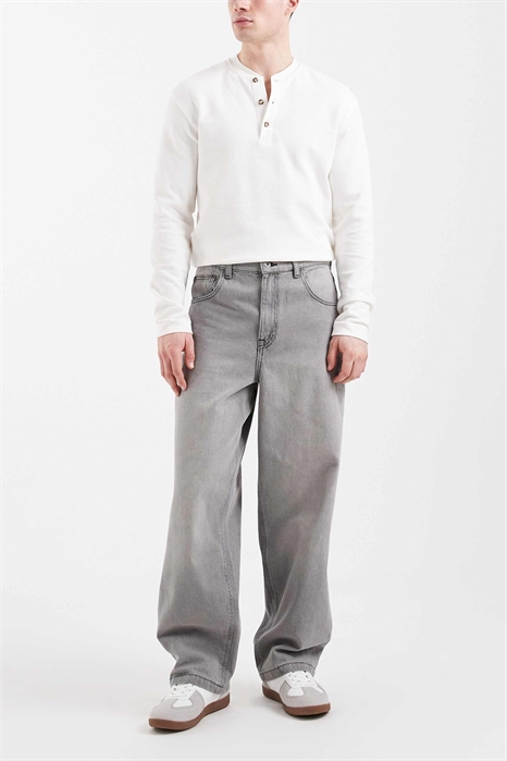 Широкие джинсы прямого кроя артикул 153840555