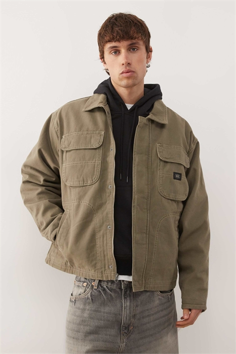 Куртка из канваса с пигментом цвета умбра артикул 153849629