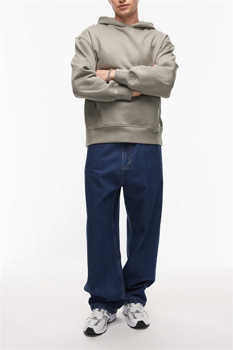 Джинсы Brandon свободного прямого кроя, синего цвета, с эффектом «стоун-вош» артикул 145750774