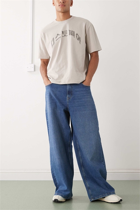 Джинсы с широкими брючинами артикул 148410107