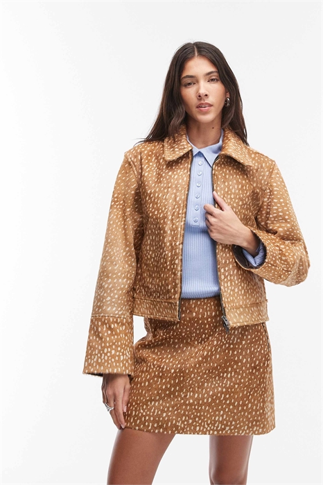 Кожаная куртка из пони co-ord артикул 152002694