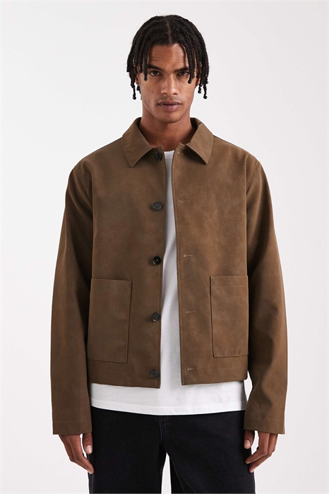 Куртка-харрингтон из искусственной замши артикул 147441494