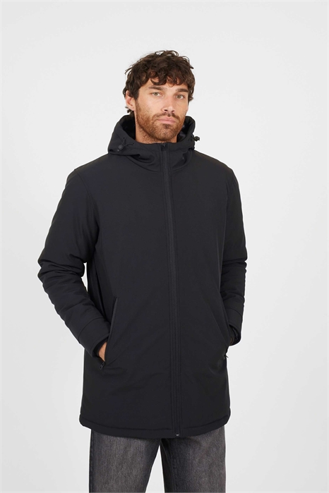 Парка с капюшоном из мягкой стеганой ткани артикул 153063046