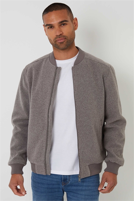 Бомбер с ворсовой отделкой артикул 151348127