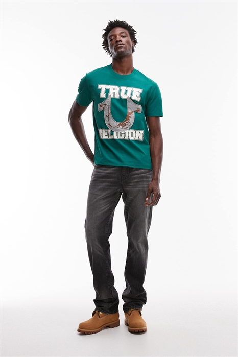 Джинсы свободного кроя с клапаном-карманом и вышитой надписью «Ricky» артикул 149853110