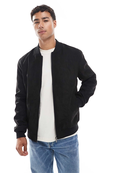 Бомбер из искусственной замши артикул 148927387