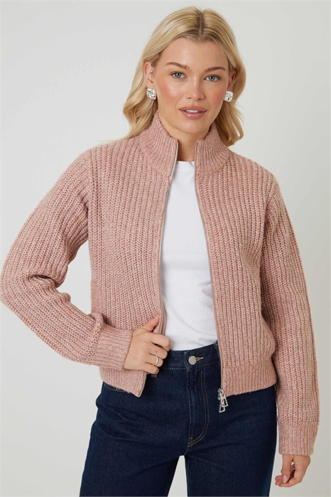 Бомбер из трикотажа на молнии артикул 155448210