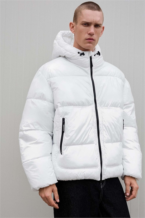 Пуховик с капюшоном артикул 152426938