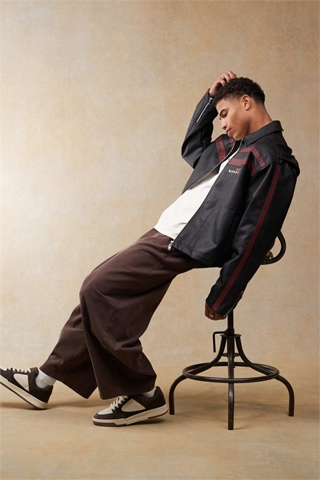 Куртка для мотокросса свободного кроя из искусственной кожи артикул 140394233