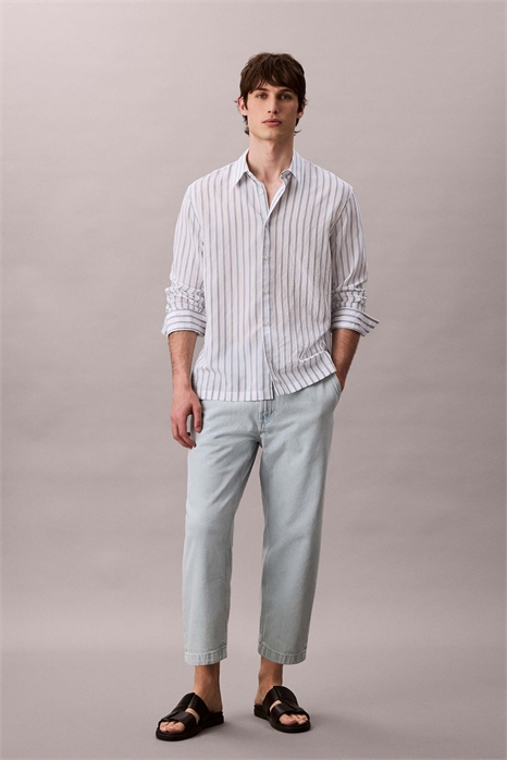 Джинсы с зауженными штанинами в стиле 90-х артикул 143374732