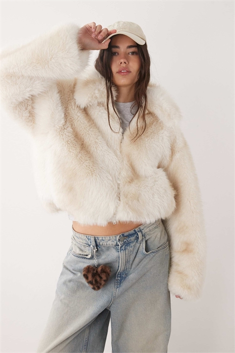 Короткая куртка из искусственного меха артикул 151671035