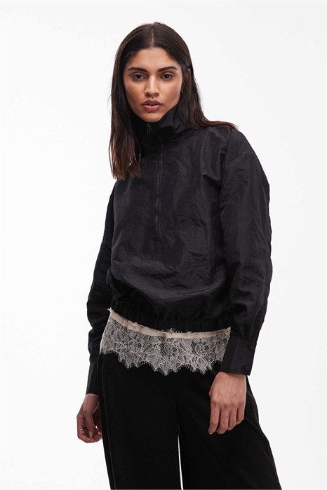 Ветровка из тафты с полузастежкой-молнией артикул 152935747