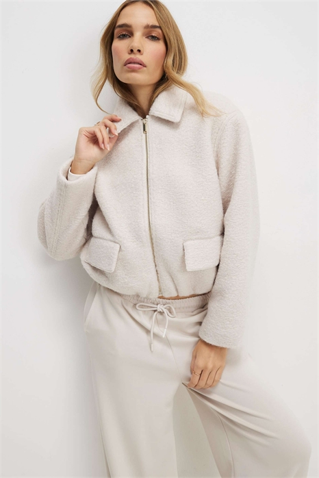 Куртка-харрингтон из валяной шерсти на молнии артикул 155578901