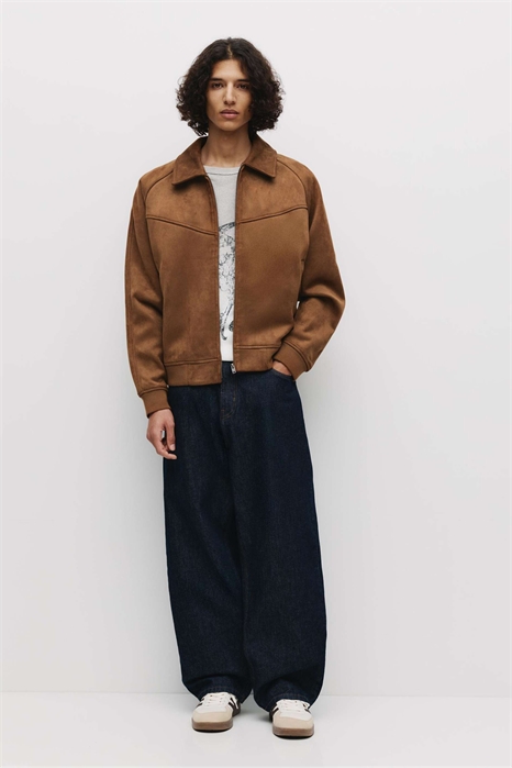 Куртка-тракер из искусственной замши артикул 151053545