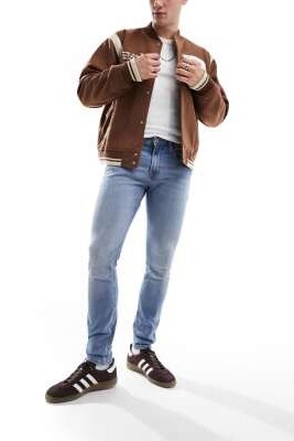 Джинсы Liam с зауженным кроем артикул 128995117